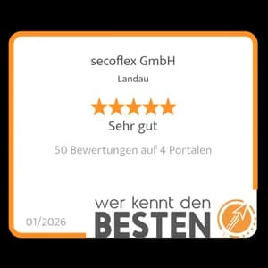wer kennt den besten – secoflex GmbH, sehr gut, 50 Bewertungen auf 4 Portalen
